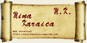 Mina Karaica vizit kartica